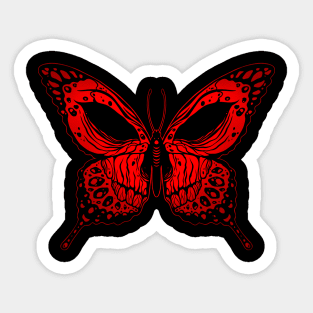 Butterfly skull Sticker